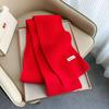 New Autumn and Winter Knitted Scarf Women's Fashion Classic Solid Color Versatile Scarf Simple Korean Version Thickened Warm Small Scarf
