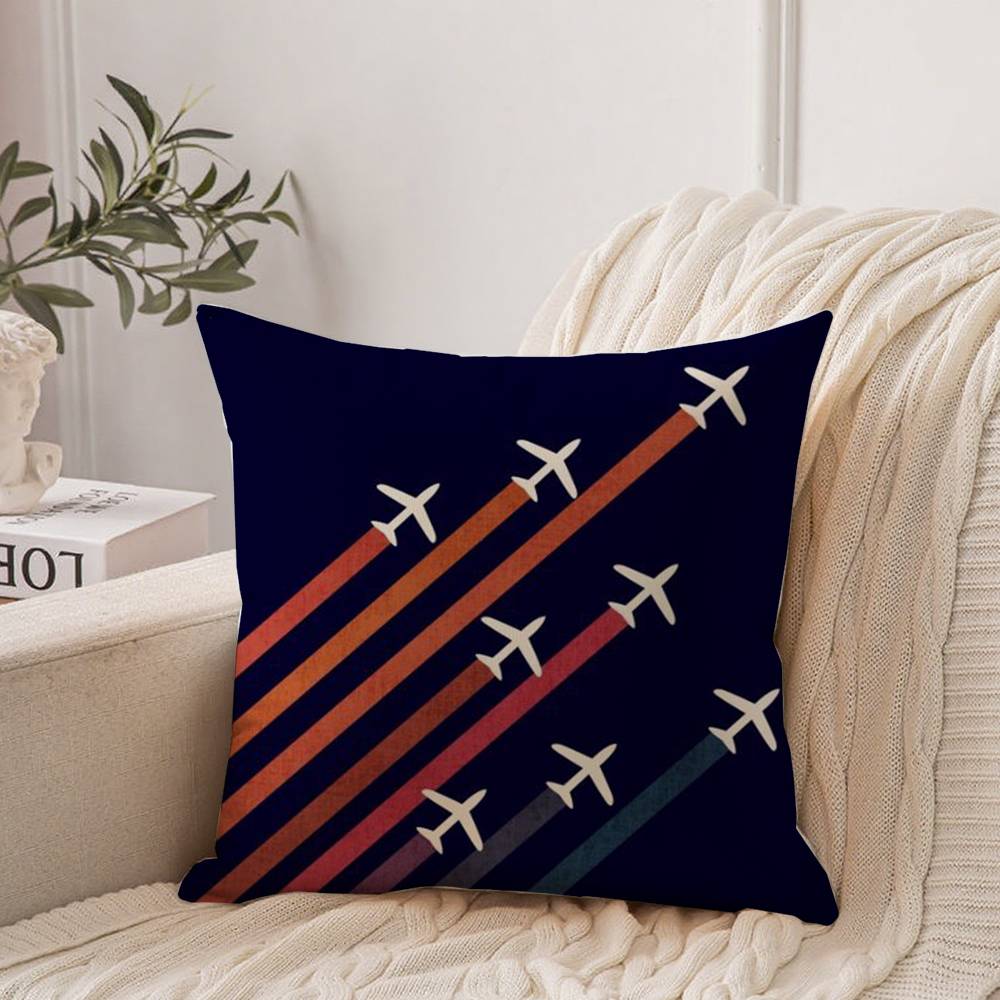 

L-Lufthansa German Airlines Pillow Case Home Decor Throw For Sofa Bed Car Room Decor Gift Idea 12x12Inch