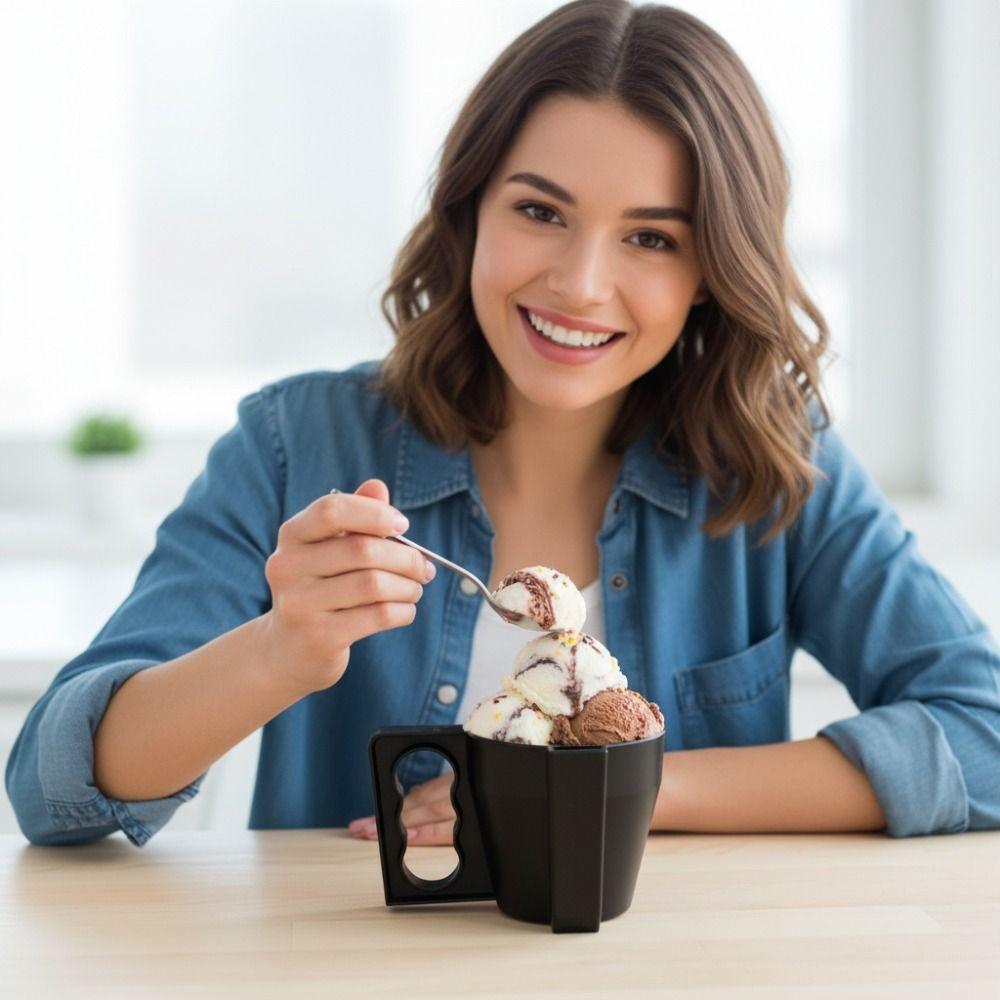 Drip-proof Ice Cream Anti Freeze Cup Ergonomic Handle Ice Cream Sleeve Ice Cream Cup Holder  Yogurt
