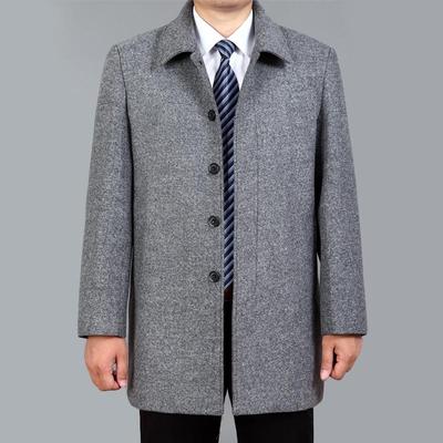 Erkekler Yün Ceket Sonbahar Kış Yün Palto Yün Ceket Erkek Bezelye Ceket Artı Boyutu 7XL