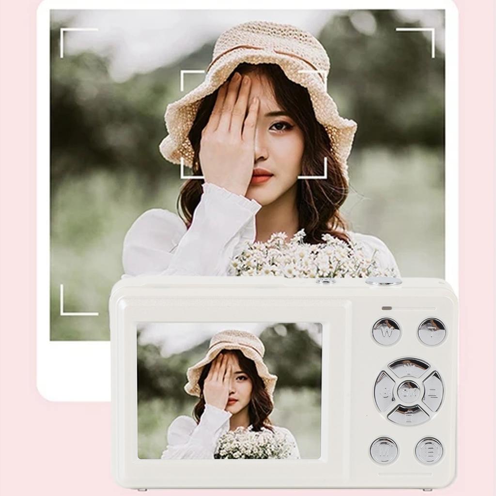 Digital Camera 4K 6 P 2.4inch Screen 18x Digital Zoom Portable Compact Travel Video Camera for Beginner