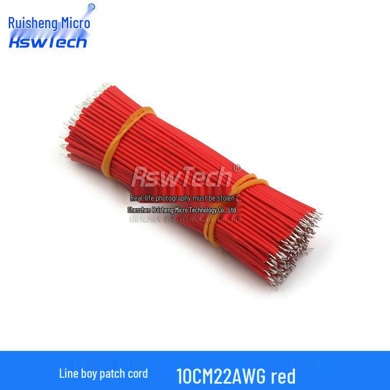 Double-Headed Tinned Wire Jumper for Welding & Electronic Connection, 22/24AWG, 5/0.8mm, Length: 50/150mm