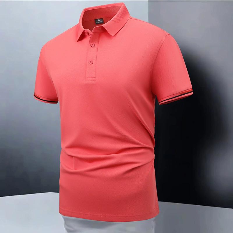Summer Short Sleeved Polo Shirt Business Minimalist Sports Slimming Men's Casual Collar T-shirt Top