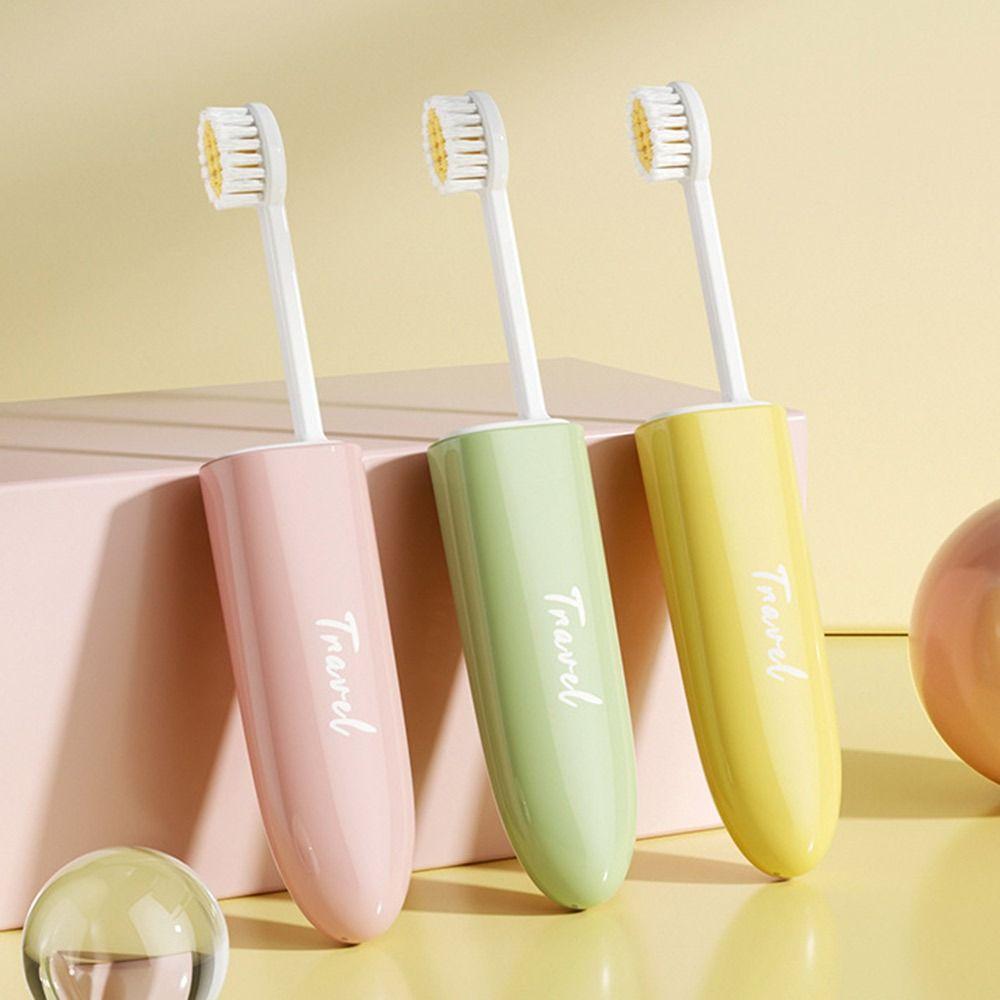 PortableSoft Bristled Travel Toothbrush Set  for Outdoor Camping Travel