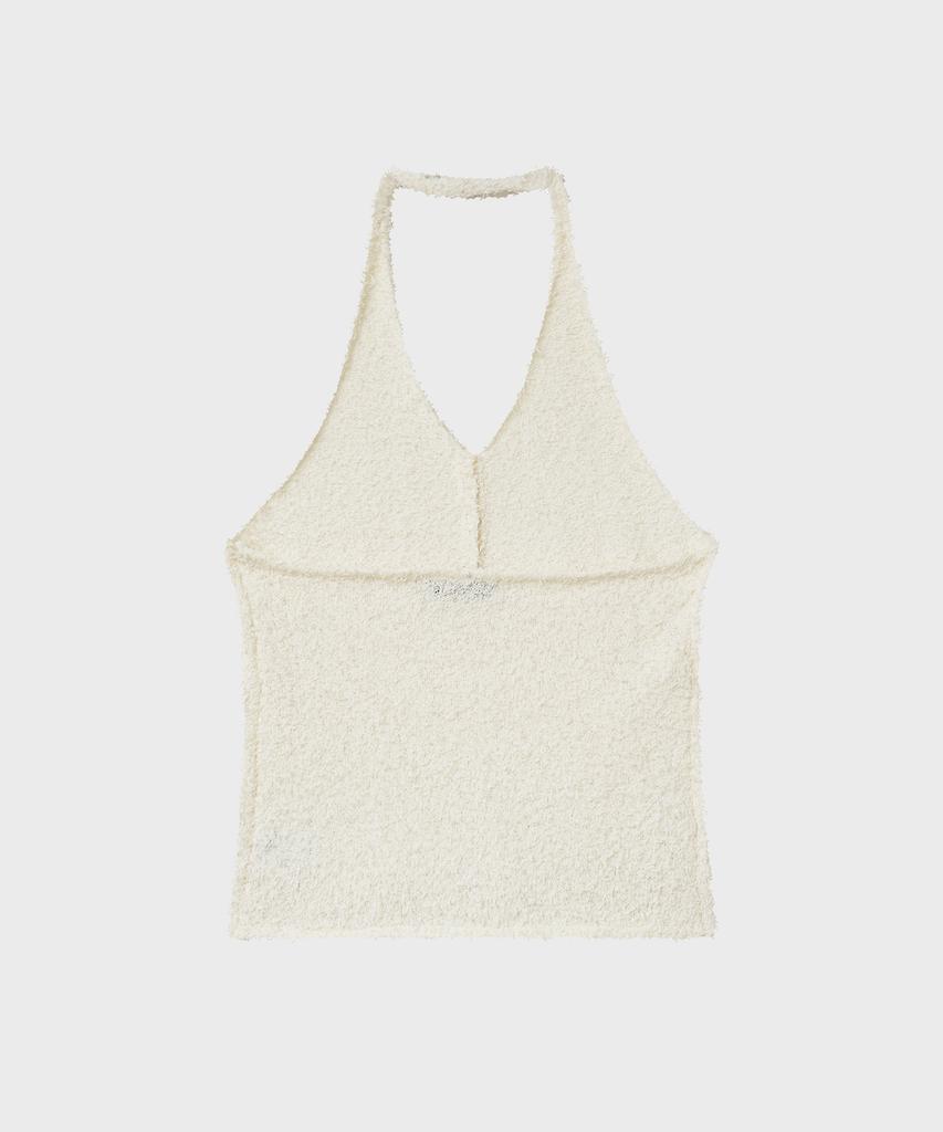 NOIRER FOR WOMAN Feathery Halterneck Knit (Cream)