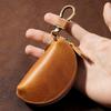 Multi-Color Key Case with Carabiner Crazy Horse Leather Key Storage Bag Leather Key Holder  Car Key