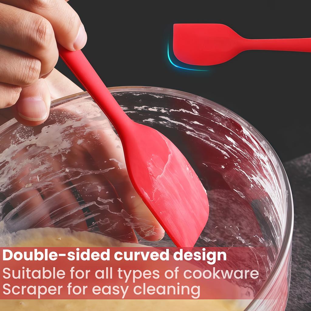 6pcs Food-Grade Silicone Baking Tool Set - High-Temperature Resistant Spatula and Brush Combination,Suitable for Cake Decoration/Cooking/Barbecue