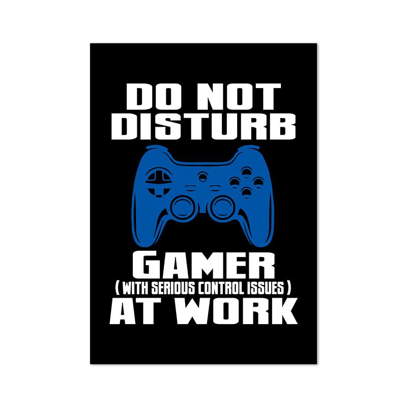 Joypad Gaming Illustration Poster and Print Boys Wall Art Canvas Gaming Let's Play Art Painting Picture Kids Room Wall Decor