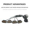 4PCS automotive universal clip LED front grille light with wiring harness and fuse upgrade buckle grille light yellow