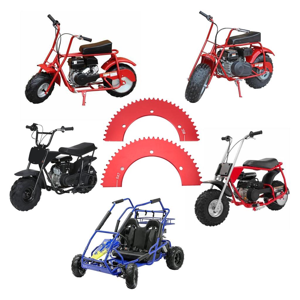 Universal Split Sprocket 35 Chain 64 Tooth Rear Split Sprocket Replacement for Predator 212cc 196cc