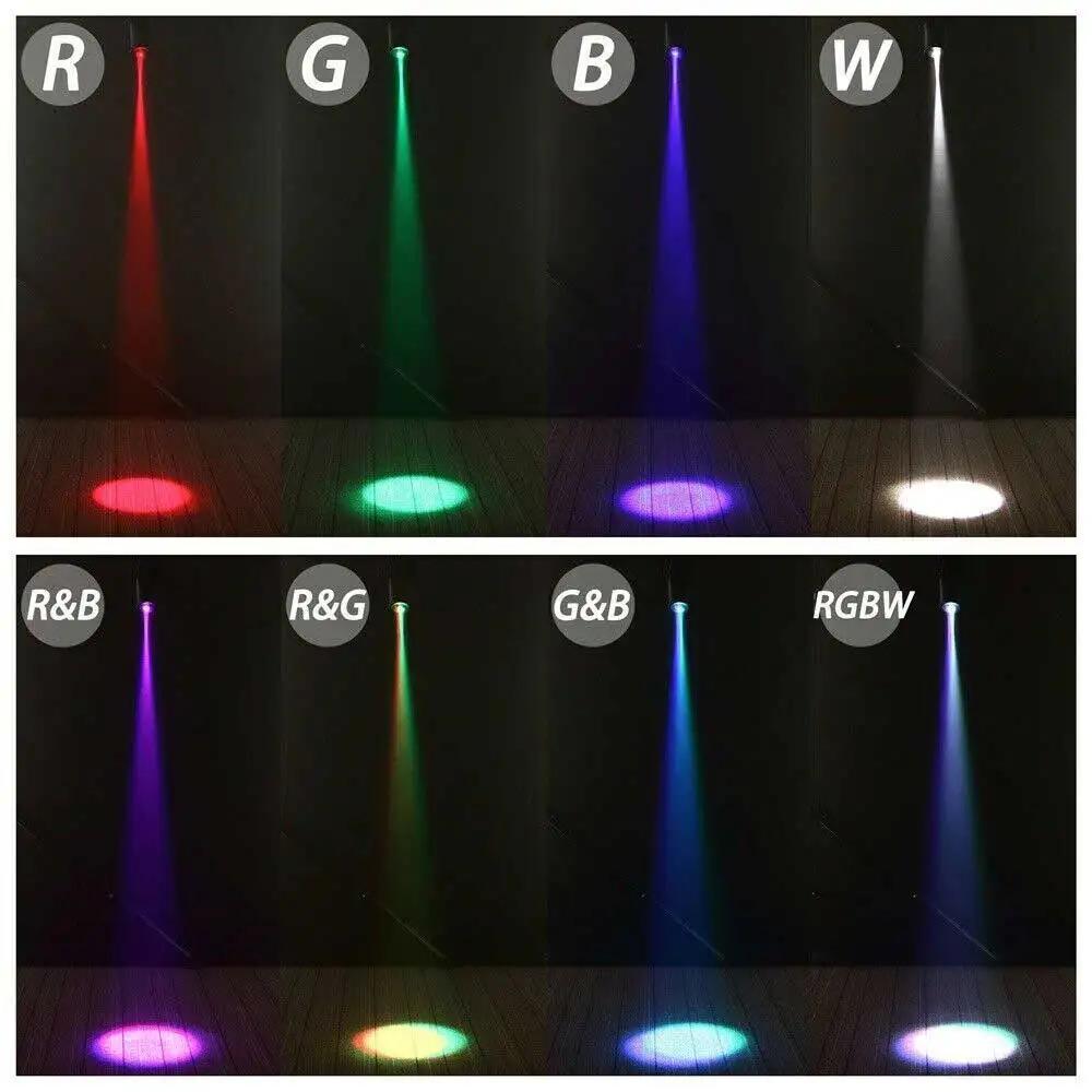 Mini RGBW LED Pinspot Stage Light DMX512 Colorfull Disco Beam for DJ Party KTV Mirror Ball Pin Spotlights