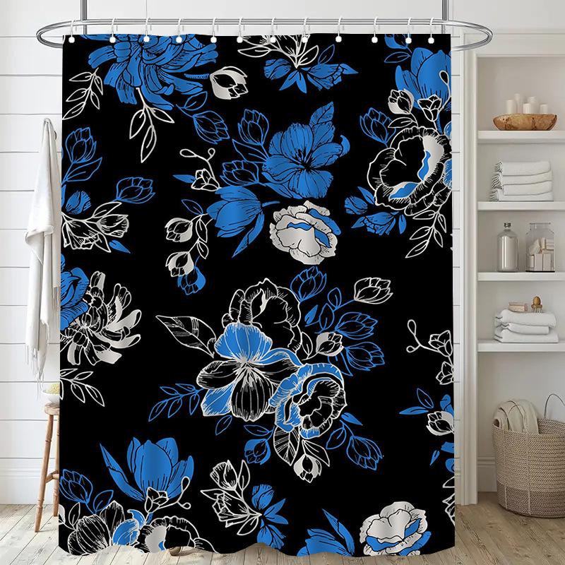 Pumpkin Black Cat Washable Dirt-Resistant Shower Curtain Shower Head waterproof Polyester Bath Curtain For Home Decor