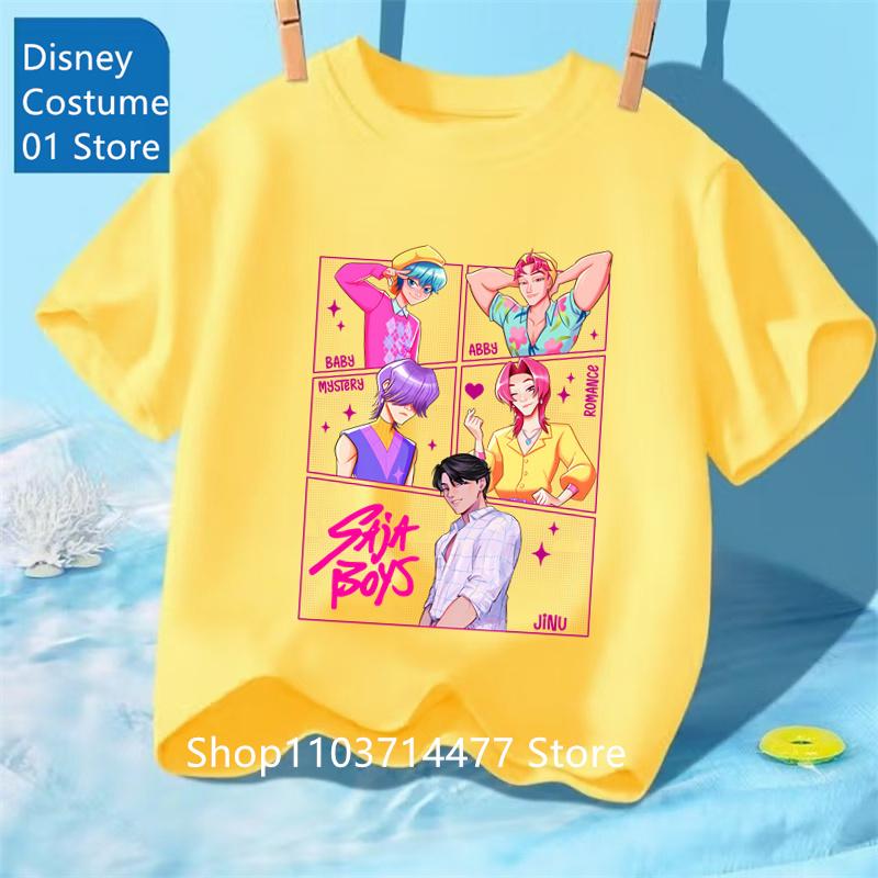 Hip Hop Kpop Lovci démonů Tričko kluk holky Vtipné Rumi Zoey Mira Trička Kreslené Korejské Ulzzang Dospívající Děti Crewneck Trička