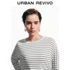 UR Women's Casual Color-block Stripe Loose Long-sleeve T-shirt