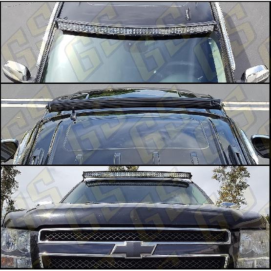 GS Power LED Light Bar Brackets (Choices of 50 | 52 | 54”) Mount Offroad Lightbar At Upper Windshield. Compatible with 2007-2013 Chevy Chevrolet