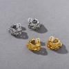 Must Enter Unique Personality Irregular Copper Plated 18K Real Gold Earrings S925 Silver Needle Stud Earrings Niche Earrings Women