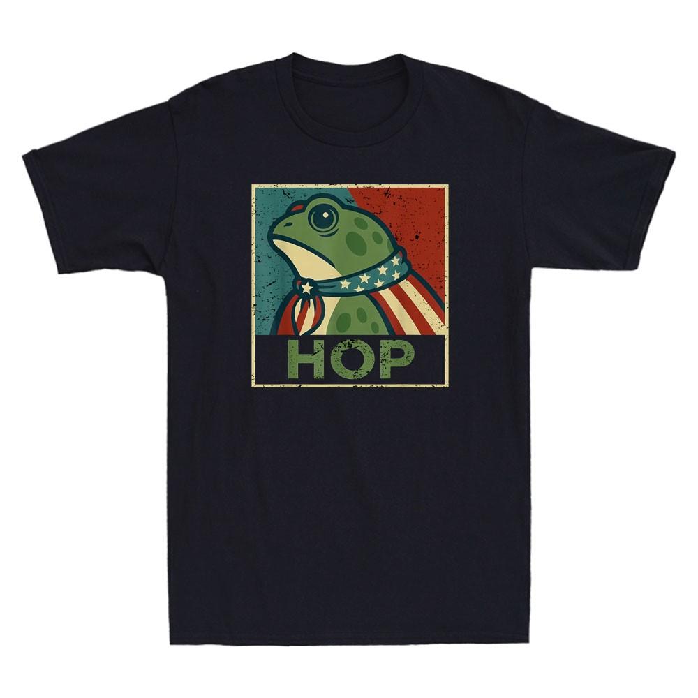 Portland Frog Hop Design Funny Portland Frog Hop Meme Vintage Unisexs Tshirt