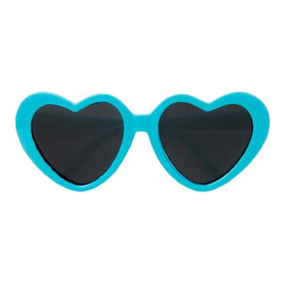 Lunettes de soleil cœur bleues (26021366)