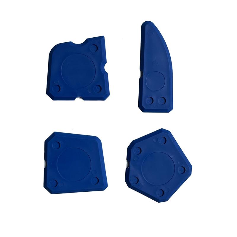 Silicone Scraper Squeegee Glue Remover Knife Caulking Angle Beauty Crack Trowel Tool Grout Scraper Kit With 5Pcs Scraper Head