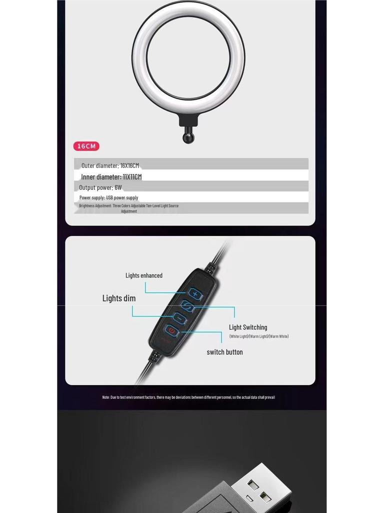Nastavitelný stojánek na mobilní telefon se světlem na selfie pro video, fotografování a živé vysílání