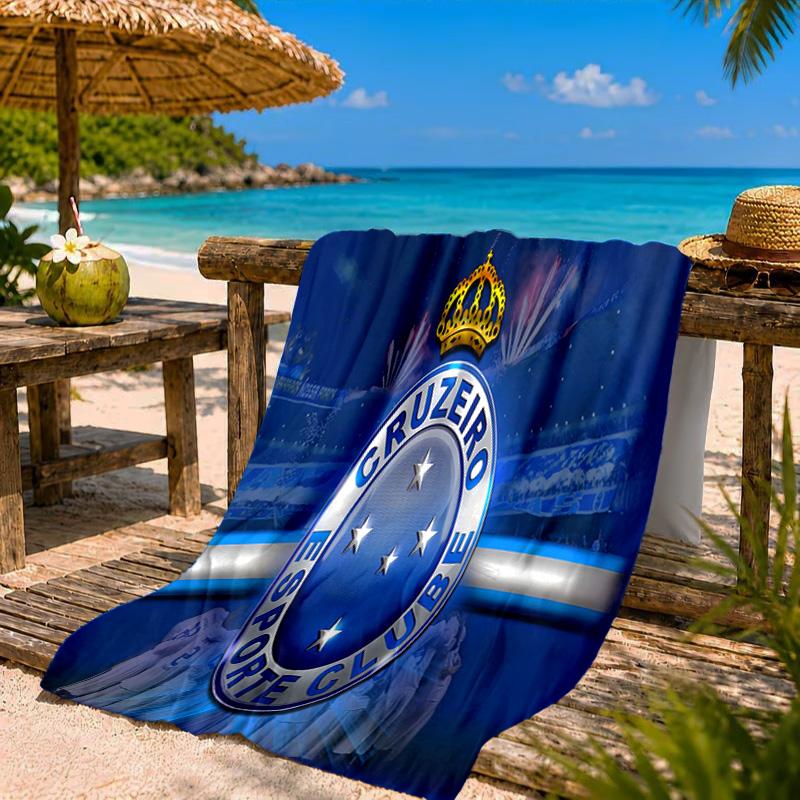 Cruzeiro Passionate Fan Beach Towel Microfiber Beach Towel, Lightweight and Quick-Dry, for Summer Travel, Swimming Pool Fan Birthday Gift