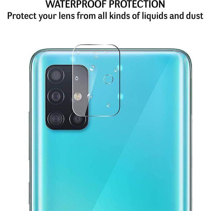 Film de protection caméra - pour Samsung Galaxy A51 5G - Lot de 2 - Verre trempé - Résistant aux rayures