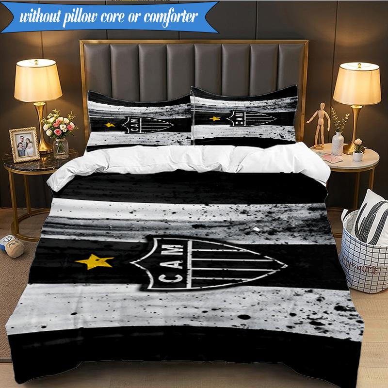 3PCS Love For Atlético Printed Soft Bedding Set,Including 1pc Duvet Cover And 2pcs Pillowcases Perfect for Bedroom, Dormitory, Fan Gift