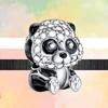 Neue Tier Stil Glückliche Katze Hund Panda Bär Löwe Schlange Kaninchen DIY Perlen Fit Original Mode Charms Silber Farbe Armbänder schmuck