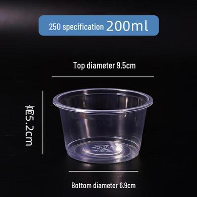 Disposable Food Grade 250ml Plastic Round Bowls