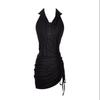 Women's Summer Backless Slimming Hooded Tank Dress
