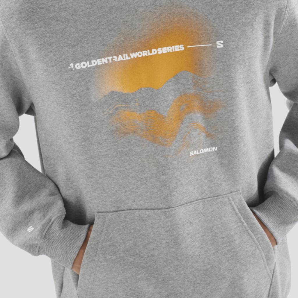 Salomon Hoodie M Gts Outdoor Hooded Mountain Style Long Sleeve Sweatshirt Men hoodies Light-Gray C25287