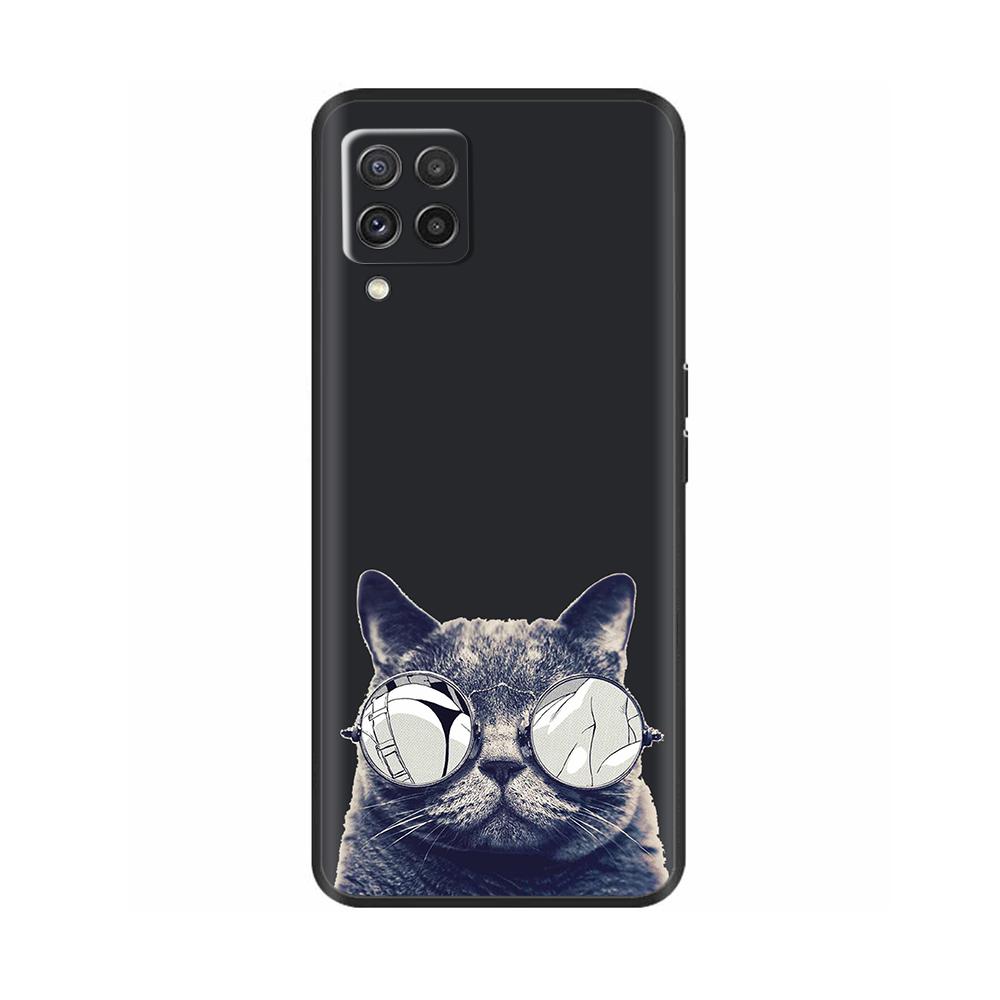 For Samsung Galaxy M22 M32 4G Case Phone Back Cover For Samsung M32 4G M22 F22 Case Soft Black Silicone Bumper Shell 6.4 Inch