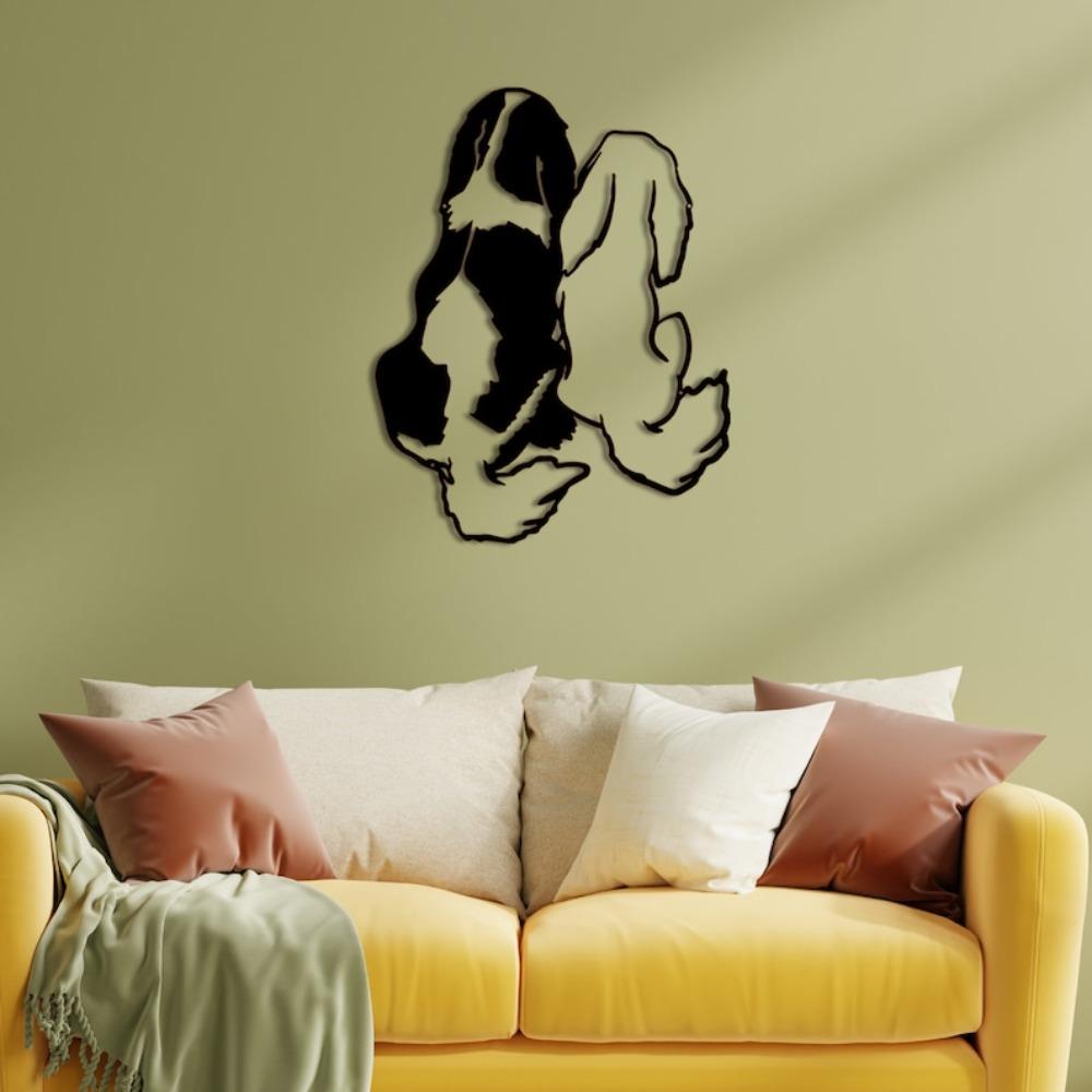 Minimalist Metal Dog Wall Art Sculpture Home Decor Indoor Outdoor Hanging Gift for Pet Lovers