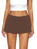 Minifalda Negra de Cintura Baja para Mujer con Pantalón Corto Integrado - Elástica y Sexy Prenda Básica de Verano