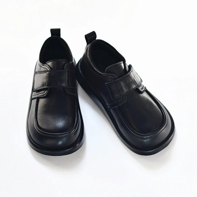Echte Leder Kinderschuhe 2026 Frühling Sommer Herbst Kinderschuhe Jungen Mädchen Britischer Stil Klassischer Komfort Schwarze Lederschuhe