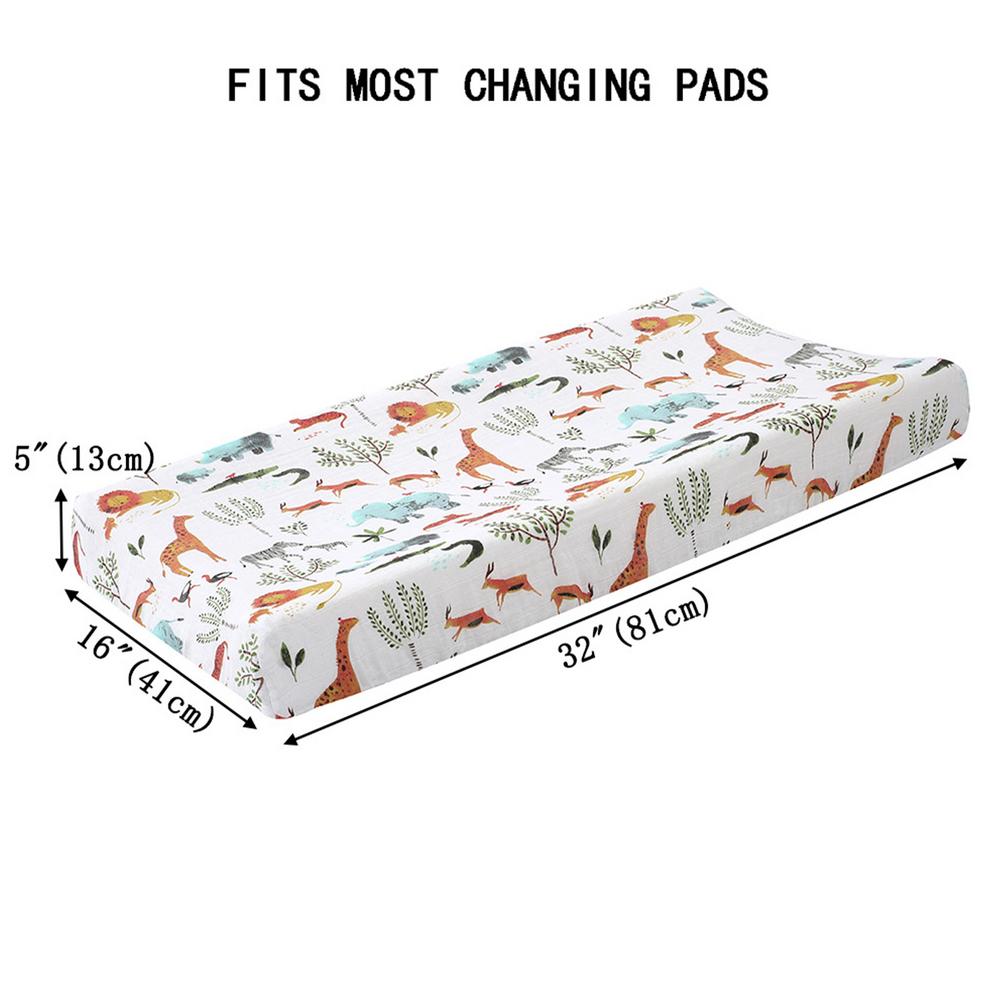 Soft Reusable Changing Pad Cover Printing Design Minky Material Baby Breathable Diaper Pad Sheets Cover