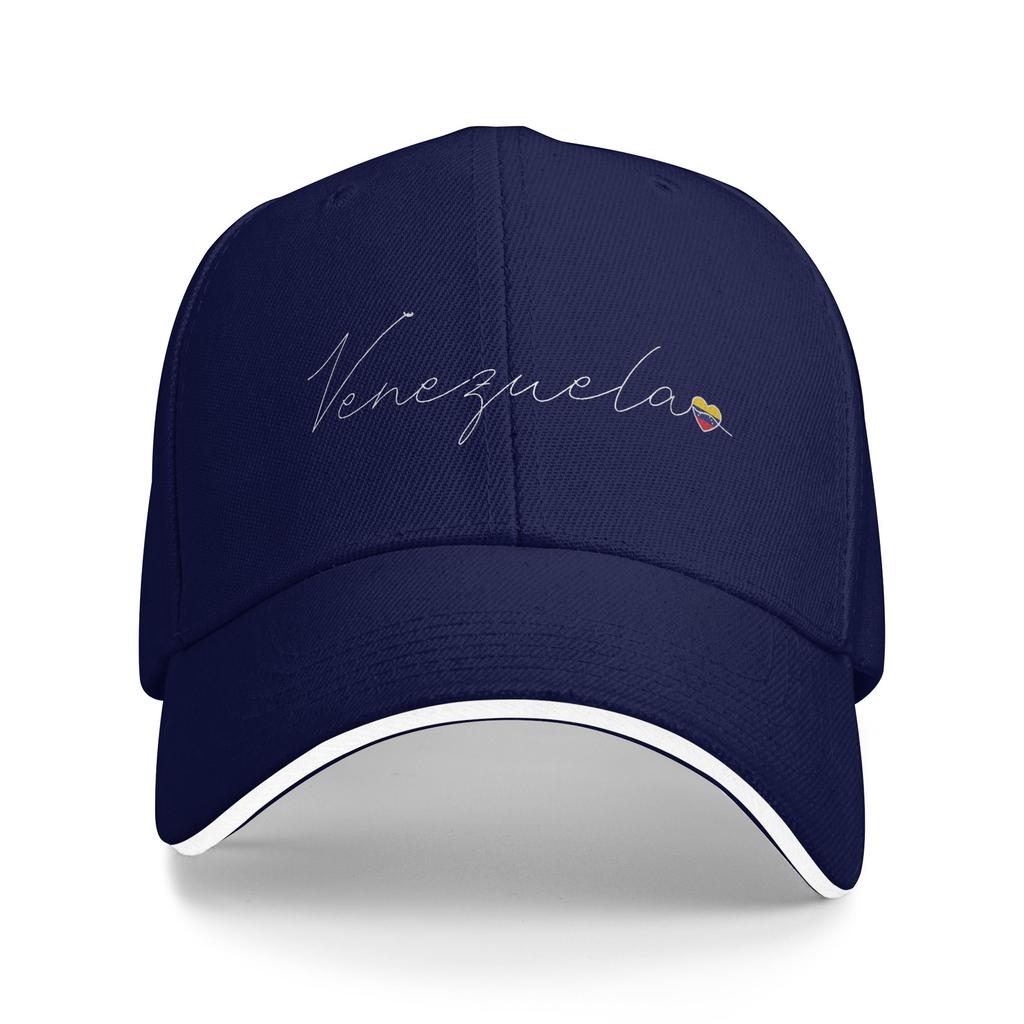 Women Unisex Heart on Venezuela Venezuelan Flag Outdoor Hat Adjustable Cap Casual Baseball Cap Sunscreen Hats