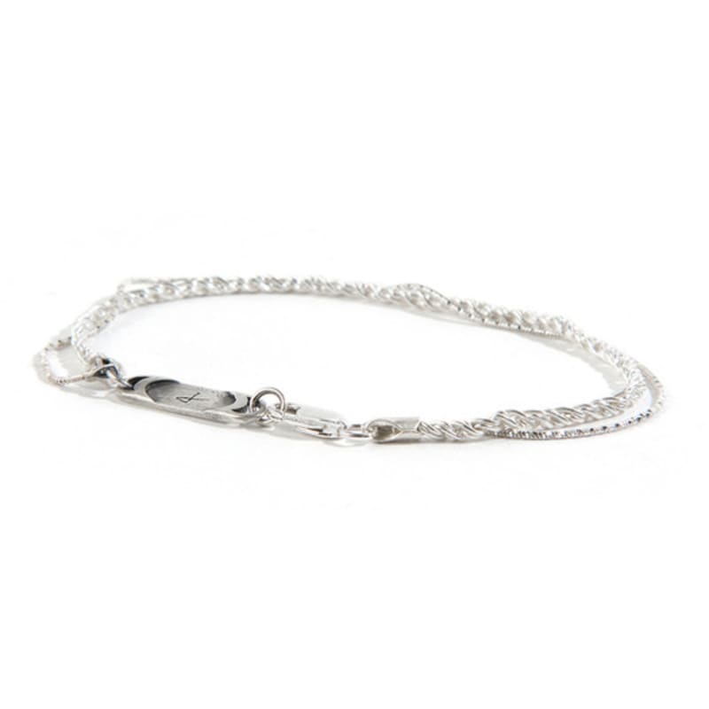 SEWNSWEN SEWN SWEN SILVER DOUBLE LAYERED TWIST KINK CHAIN bracelet