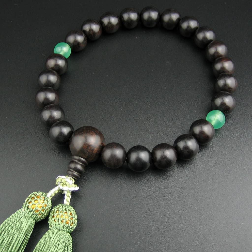 [WONDERFUL LOTUS Myorenka] Myorenka Men's Prayer Beads, Ebony, 22 Beads, Prayer Beads + Prayer Bead Bag Set, One-Handed Prayer Beads, Informal Prayer
