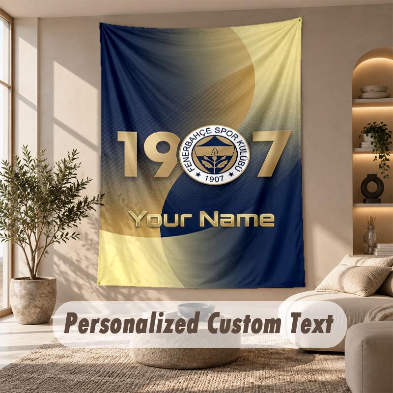 Tapestry Custom Name Text, Wall Hanging Tapestry Home Room DecorFenerbahçe FC
