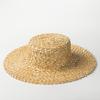 Hand-woven Lace Wheat Straw Flat Hat Outdoor Travel Sun Shade Beach Straw Hat