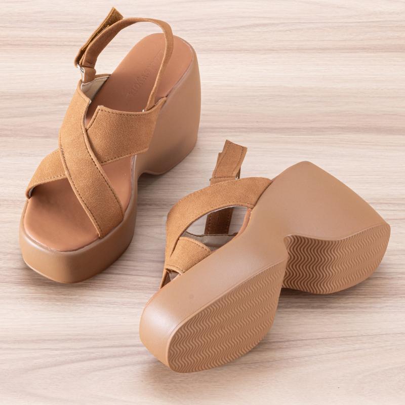 Fashion Platform Women's Super-high Heels Sandals Designer Heeled Shoes 2025 Summer New Wedges Pumps Elegant Buckle Sandalias De Mujer