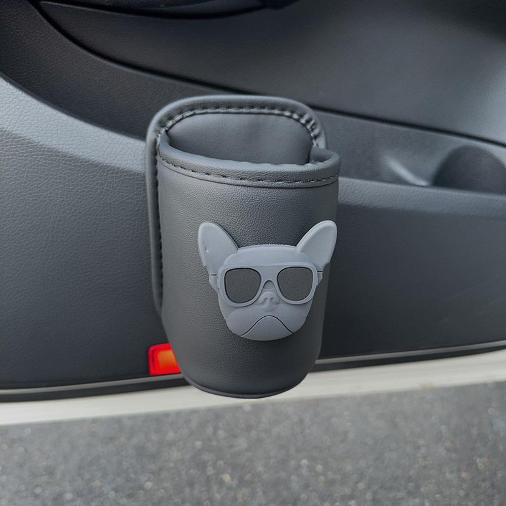 

PU Leather Car Cup Holder Panda Cup stand Cute Car beverage rack Car Interior Accessories L