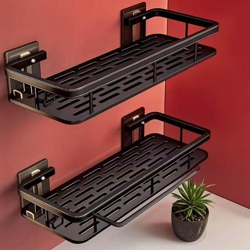LIEI Wall-Mounted Suction Cup Bathroom Shelf