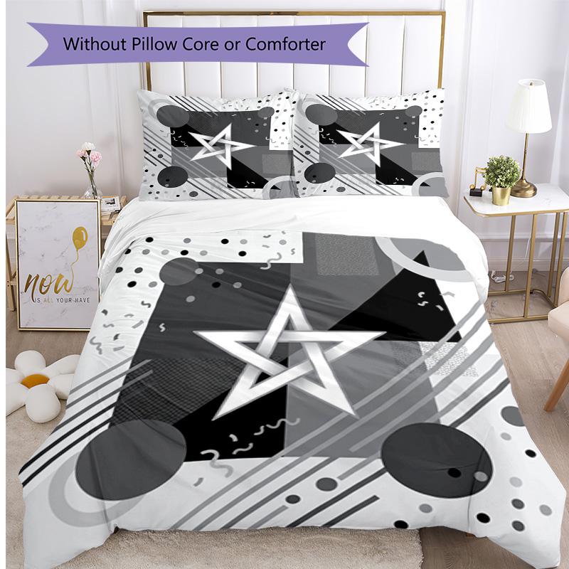 Set Biancheria da Letto Stampata Calcio Marocco 3 Pezzi Set Copriletto Accogliente Traspirante come Regalo per Inaugurazione Casa Vacanze