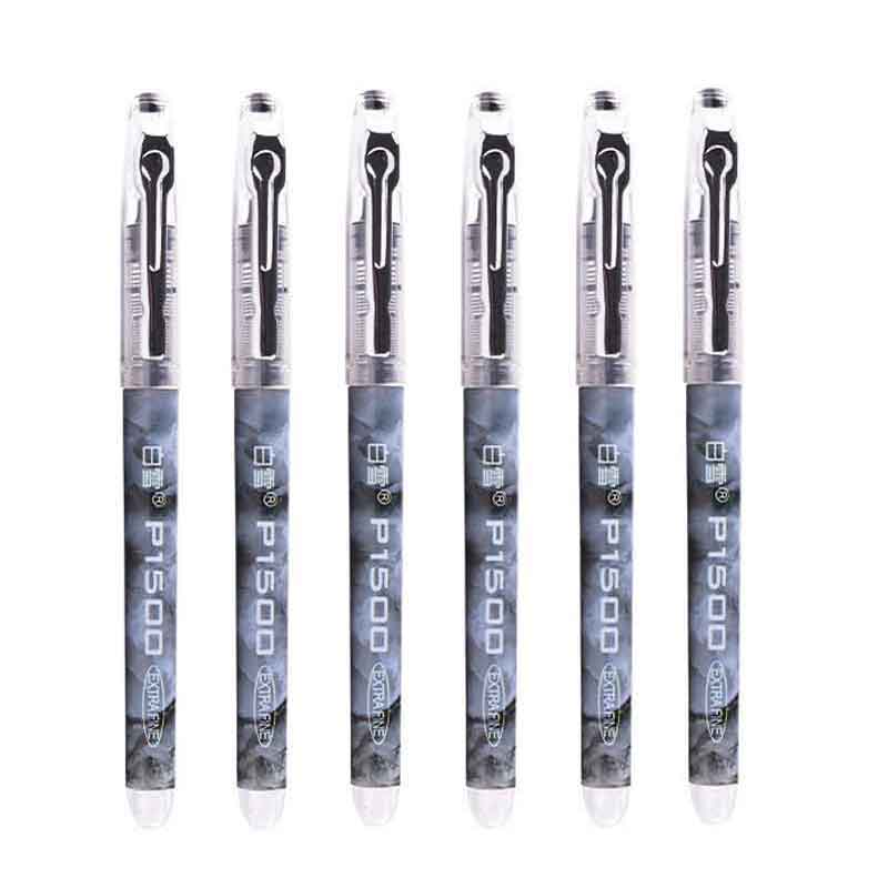 6/7pcs/set 0.5mm Roller Pen Black/Red/blue Color ink Straight Liquid Rollerball Gel Pen for School Office Stationery Kawaii
