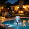 Solar Fountain with 8 Nozzles Outdoor Pond Water Pump 1.5w Solar Fountain Pump for Garden Pond Patio Backyard Lawn Pathway Pool