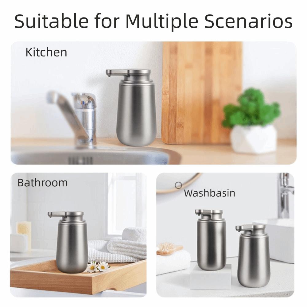 Stainless Steel Electric Lotion Bottle Induction Sensor Foaming Hand Soap Jar Bathroom