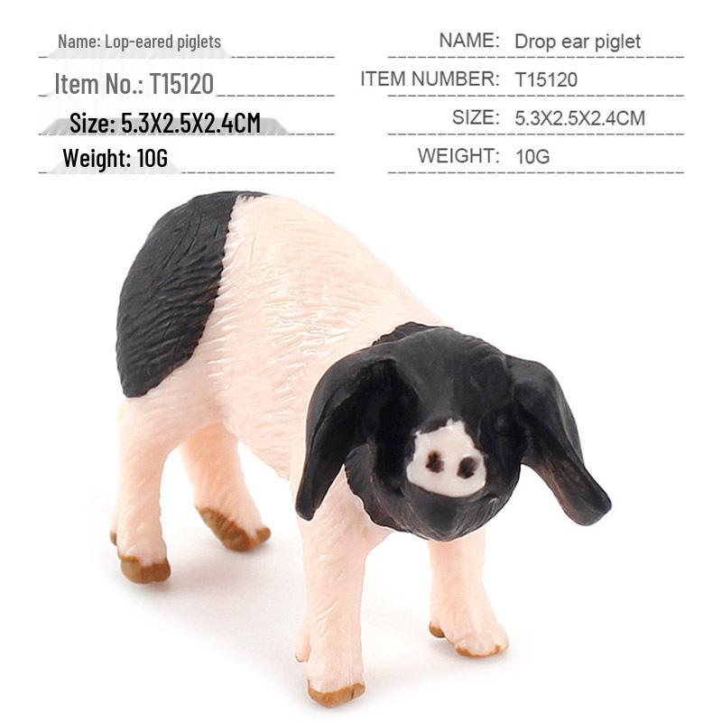 Mini Lop-Eared Piglet Farm Scene Ornament