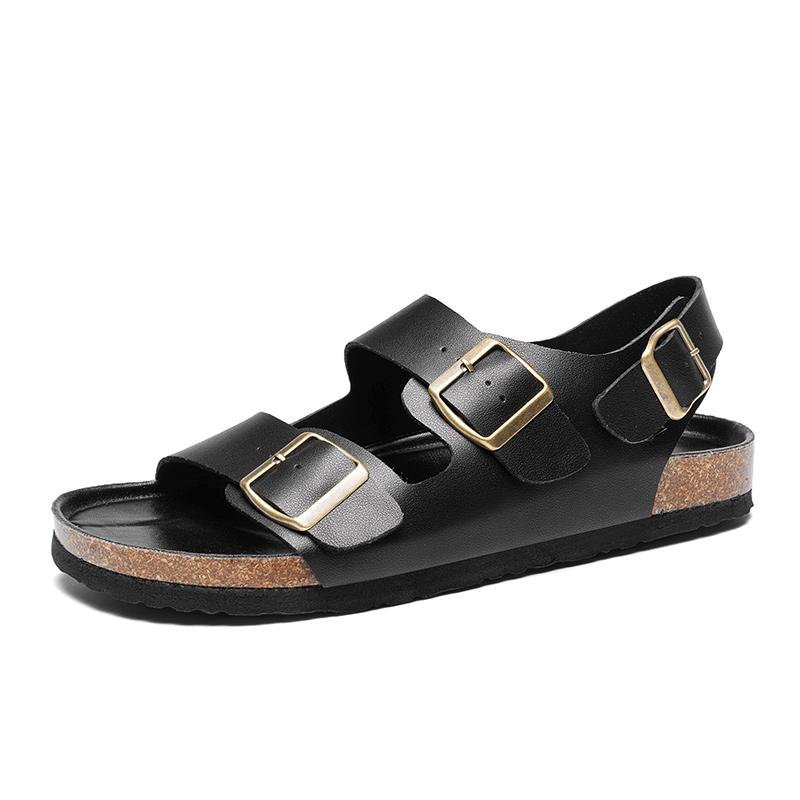 Fashion Italian Brand Minimalist White Men's Soft Sole Sandals Beach Shoes Men's Commuting Work Shoes Summer Hollowed Out Casual Shoes